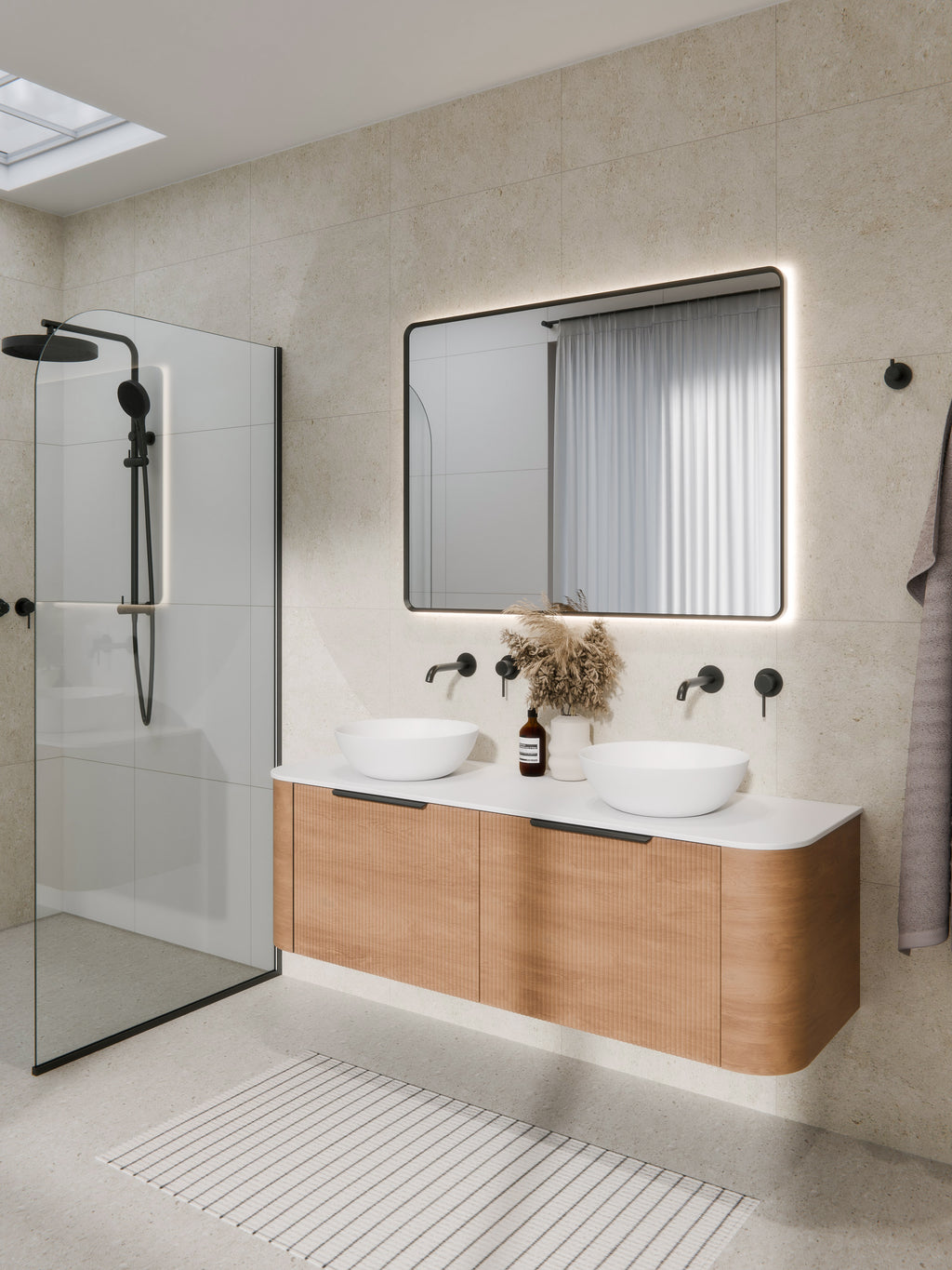 CODE INTERIORS AURA LED 1500X850 RECTANGLE FRAMED MIRROR | Bathrooms Online