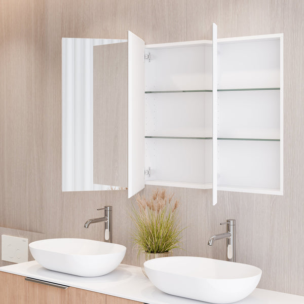 CODE INTERIORS LUXE 1200MM MIRROR CABINET WITH DEMISTER 3 DOOR ...