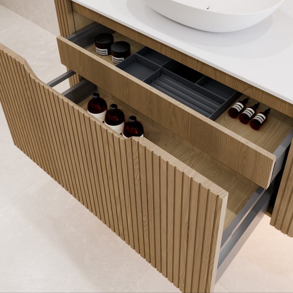 CODE INTERIORS ARIA 1500 DOUBLE BASIN WALL HUNG VANITY– Bathrooms Online