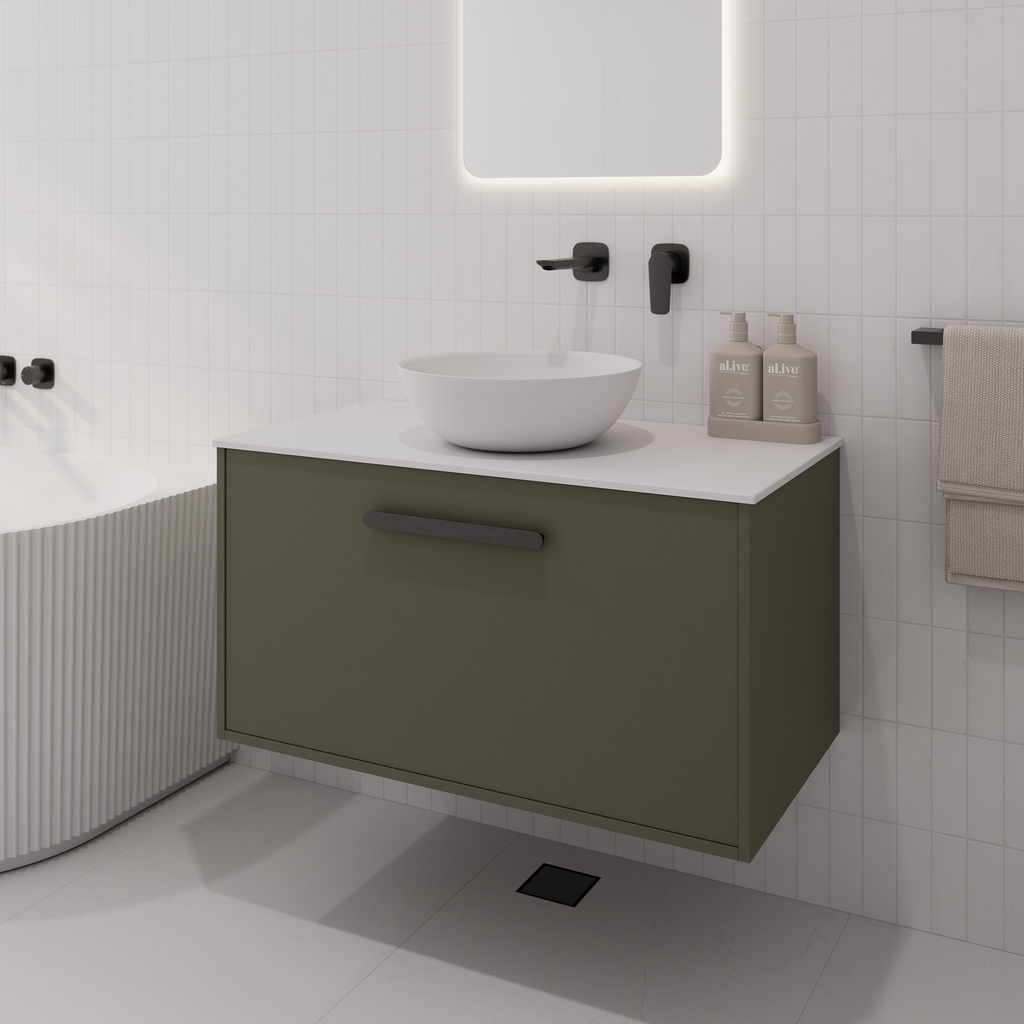 CODE INTERIORS HAKO 900MM VANITY WITH VILLASTONE SLAB TOP– Bathrooms Online