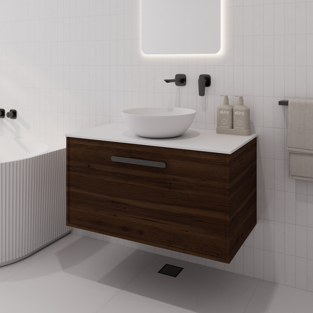 CODE INTERIORS HAKO 900MM VANITY WITH VILLASTONE SLAB TOP– Bathrooms Online