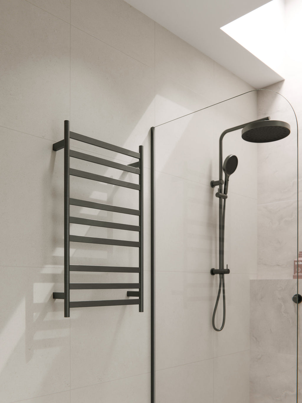 CODE INTERIORS LINEARE HEATED TOWEL LADDER 900X500MM– Bathrooms Online